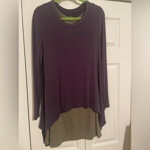 LOGO Hi-Low Hem Top with Straight Hem Tank Twin Set - L - New w/o Tags